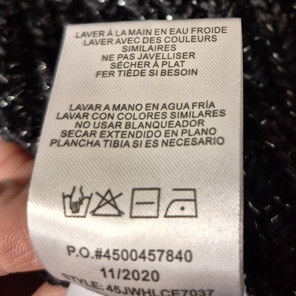 Joe's Jeans Black Chenille Sweater with Balloon Sleeves Size Medium - Picture 5 of 6